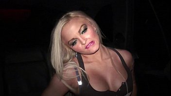 Preview 1 of Sinyal - Hot blonde girl fucked hard in PUBLIC street gang bang