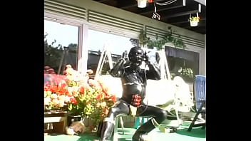 Preview 3 of Fresh Tube Porn Chuva - Roxina2006RubberRiderInGarden180806.MPG