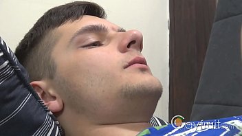 Preview 1 of Top Modeld - Twink caught watching friend&#039_s naked pics