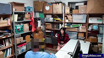 Preview 1 of Lesbian Boss Strapon - Tight thief gets fucked and facialed by two nasty LP officer
