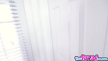 Preview 1 of Chinese Classroom Sex - Petite Brunette in Ripped Leggings1