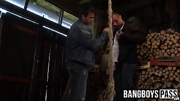 Preview 1 of Holly Meichal - Hunk farm dudes couldnt resist fucking in the barn