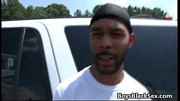 Preview 1 of Lesbian Rapes Girl With Strapon - Black muscular gay dude fuck white boy hard 07