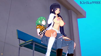 Preview 4 of Anes Sex - Hikage and Katsuragi and Ikaruga intense futanari sex. - Senran Kagura Hentai