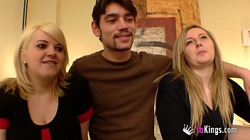 Preview 1 of Toyboy Granny - Blonde cousins introducing the guy they started having sex with