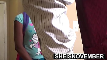 Preview 1 of Bangla Cosi Sex - My Hot Stepdaughter Skipped Class Now The Student Will Have To Pay By Sucking StepDad Cock,  Who Caught Sheisnovember Sneaking In,  The Explored Her Young Ebony Shaved Pussy And Soft Big Ass Cheeks Butt Naked On The Couch By Msnovember