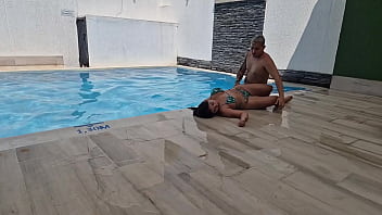 Preview 1 of New Stepmon And Son - Lifeguard saves a sexy girl with a huge ass,  she thanks him by fucking him deliciously - ALEJANDRA PALACIOS