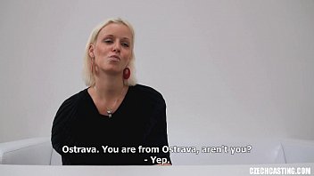 Preview 1 of Dp Porn German - Blonde Girl Gets Fucked on White Couch