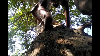Preview 1 of Kendra Xnxx Video - Tarzan Boy Sex In The Forest Wood (Short)