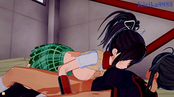 Preview 3 of Rin Aoki Jav Idol - Asuka and Homura intense futanari sex. - Senran Kagura Hentai