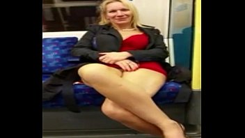 Preview 2 of Mother S Stepson - WHITE WOMAN SHOW&#039_S PRETTY PUSSY ON TRAIN-T b.