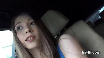 Preview 3 of Barely Legal Teen First Anal - Elegant sweetie gives a head in pov and gets narrow snatch nailed