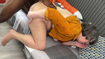 Preview 3 of Alice With Brother - BBW Gilf In Pantyhose Is Anal Fucked By Black Guy