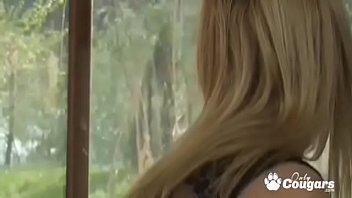 Preview 1 of Son Friend Mom Forced Sex Videos - Donna Bell Fucking Cock With Her Panties On
