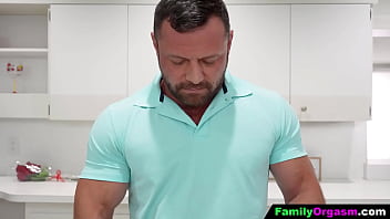 Preview 2 of Hot Hd Love - FamilyOrgasm - Hot Wife Thanking with a Blowjob for her Husband&#039_s Sausage