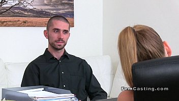 Preview 2 of Amazing Sex Torpedo - Hot female agent sucks and screws in casting office
