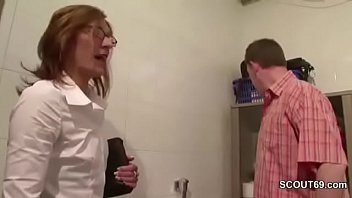 Preview 1 of Sexs Workman - German Redhead MILF Seduce to Fuck At Work by Stranger