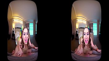 Preview 4 of Ella Scat - SexLikeReal-The Cum Before The Rave - Part 1 VR180 60 FPS HoloGirlsVR