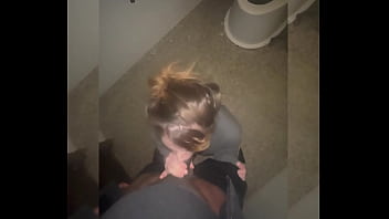 Preview 2 of Miya Bijaou - Cuck submits to master while his girl gets fucked in bathroom