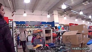 Preview 3 of Creampie Big Melons - Flawless czech teenie gets tempted in the mall and drilled in pov