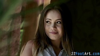 Preview 1 of Hot Small Melly - Horny babe gives footjob