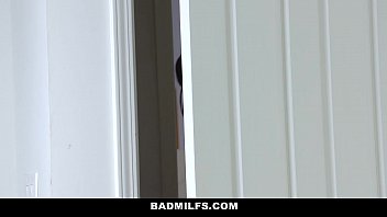 Preview 3 of Angela Winter 3 - BADMilfs - Stepmom (Amber Chase) Jacks Off and Fucks StepSon
