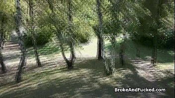 Preview 1 of Julia Jee - Public park sex with broke blonde
