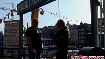 Preview 1 of Plumpy Curly Dance - Amsterdam prostitute handling cum in mouth