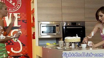 Preview 2 of Ssszh - Wild teens in sixtynine after food fight