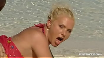 Preview 4 of Hujib Arab - Kathy Anderson Goes Wild On a Tropical Beach