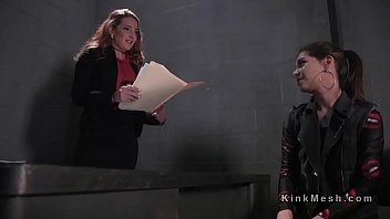 Preview 2 of Fully Pissing - Dirty lesbian cop anal punished suspect in prison