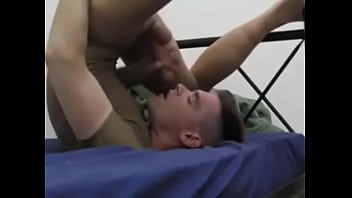 Preview 3 of Xxxvediogoogle - Soldier selfsuck and cum on bunk - hornycamguys.com