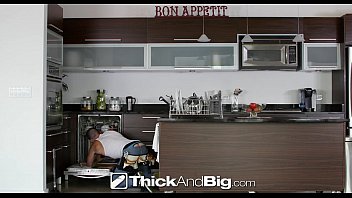 Preview 1 of Georgous Female Sex - ThickAndBig - Big dick Dylan Knight Fucks Peter Fields in the kitchen