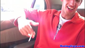 Preview 1 of Adina German Gangbang Bukkake - Pledging college student takes cum in mouth