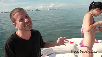 Preview 2 of Chubby Asian Slut Cheating - Foursome party fucking on the boat