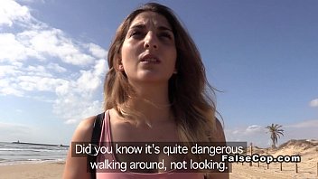 Preview 1 of Dariej Blowjob - Babe sucked cops big dick on the beach pov