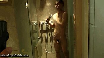 Preview 2 of American Pone - AsianBoy Showers After Cumshots