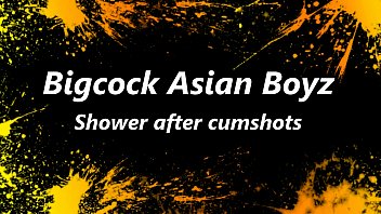 Preview 1 of American Pone - AsianBoy Showers After Cumshots