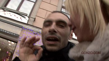 Preview 1 of Desi Kasmiri Girl Sex Scandal - Dirty Blonde Anny picked up and Intensely Ass Fucked in Prague