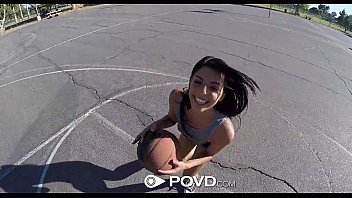 Preview 1 of Curly Muss Alice - POVD Gina Valentina fingers her ass when fucked in pov