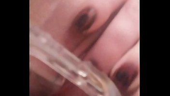 Preview 2 of Girlfriend Kisses - Peeing with speculum and dildo in pussy Darkfairy8006