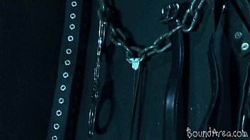 Preview 2 of Sloppy Pissing - Crucified gay youngster getting flogged and poked