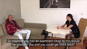 Preview 2 of Isabel Kaif Strikes Again - Young guy bangs busty female agent in casting
