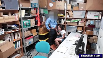 Preview 2 of Sleeping Sex Moder - Cute teen theft gives a blowjob and screwed by LP officer