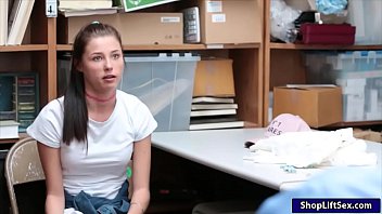 Preview 1 of Sleeping Sex Moder - Cute teen theft gives a blowjob and screwed by LP officer