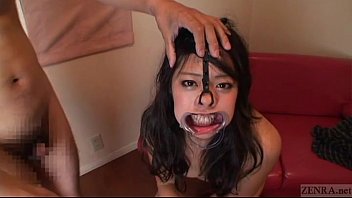 Preview 4 of Sunny Xxxbfrandi - Subtitled bizarre Japanese facial destruction blowjob