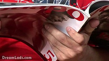 Preview 1 of Haniska Matwan - Wired-up twink leaves his porn mag for real action