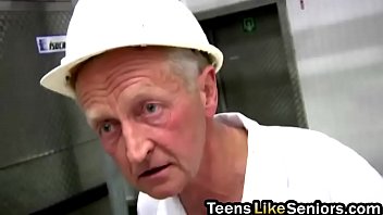 Preview 1 of Saya Punya Video - Old cook gets cock rode on by hot teen in kitchen