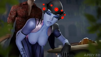 Preview 2 of Xxxx Moti Com - widowmaker fucks quietly in public and get caught