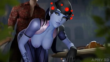 Preview 1 of Xxxx Moti Com - widowmaker fucks quietly in public and get caught